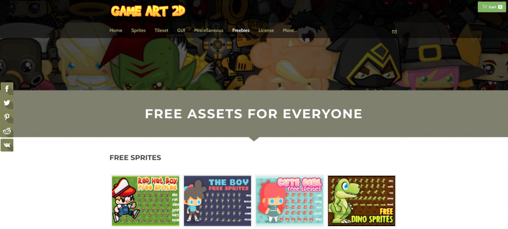 Top 20 Sites for Free Game Art - Buildbox, Game Maker